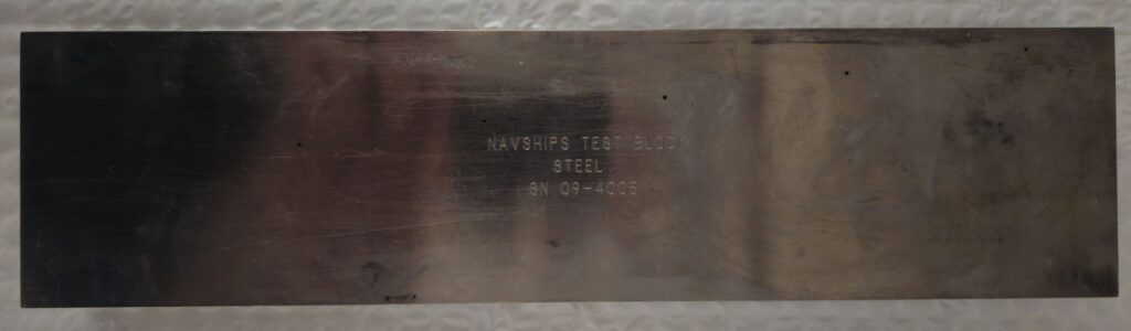 NAVY Shipyard Calibration Block